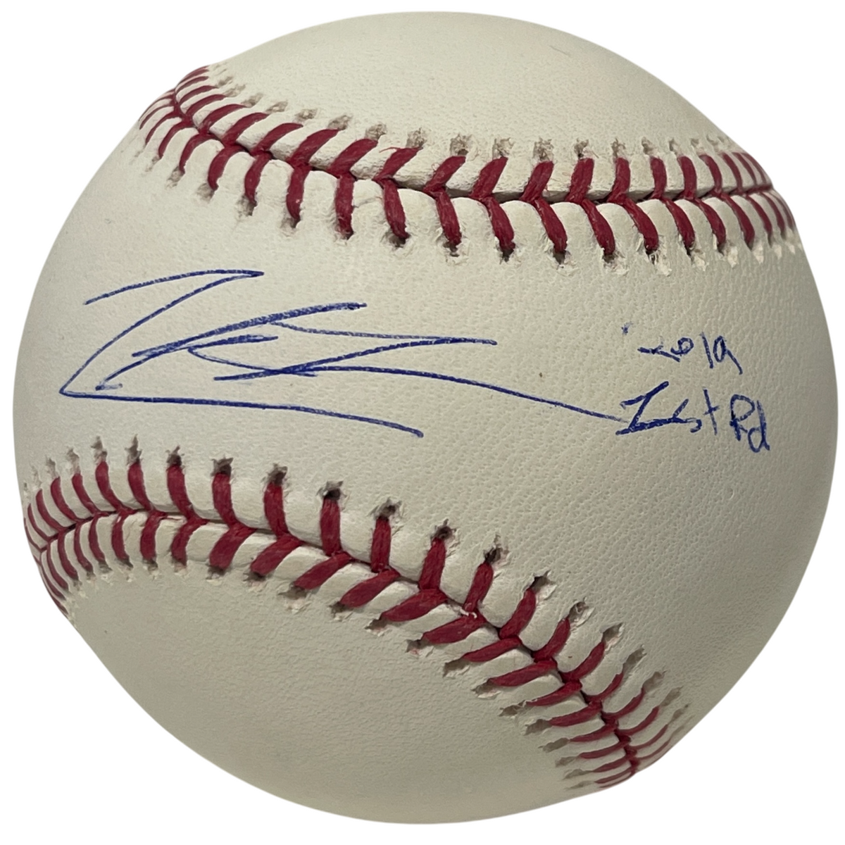 Zack Thompson Signed ROMLB Baseball w 2019 1st Rd Cardinals LSCM Authenticated-Powers Sports Memorabilia