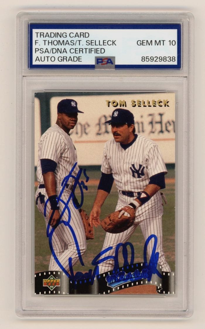 Tom Selleck & Frank Thomas Signed 1992 Upper Deck #SP4 Mr. Baseball PSA 10 Auto-Powers Sports Memorabilia