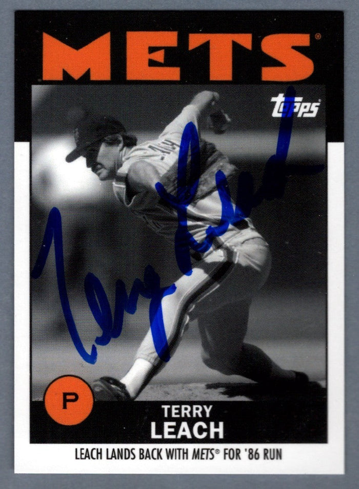 Terry Leach Signed 2021 Topps Once Upon a Time in Queens #15 B/W LSCM Authenticated-Powers Sports Memorabilia