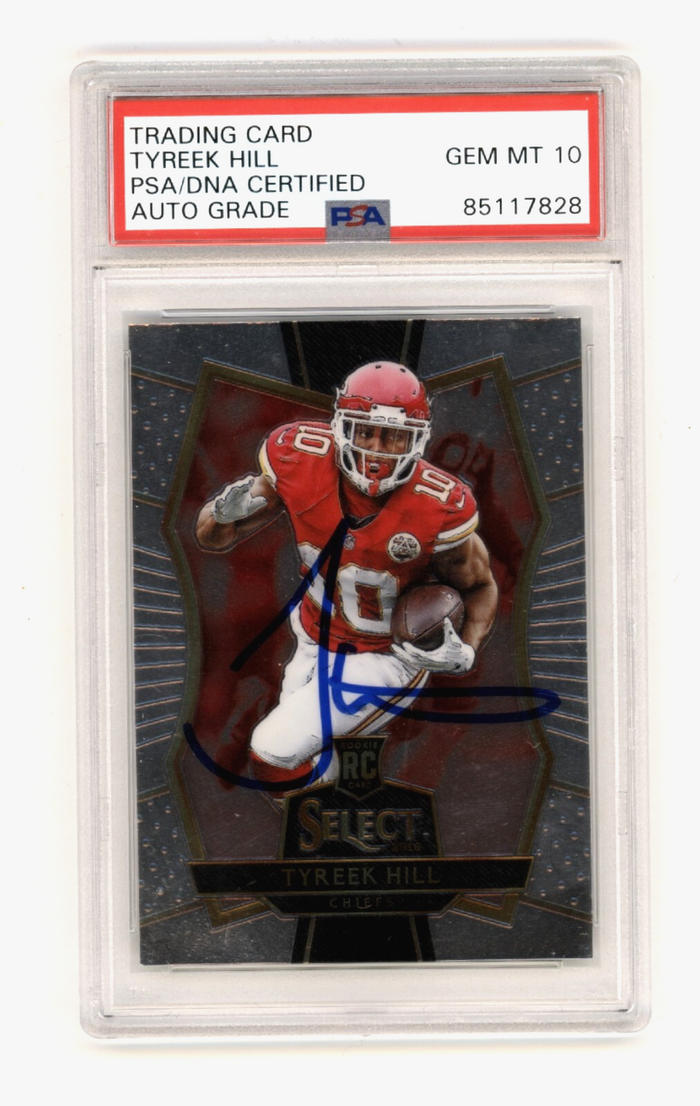 Tyreek Hill 2016 Panini Select #170 Premier Rookie RC Signed 10 Auto PSA DNA-Powers Sports Memorabilia