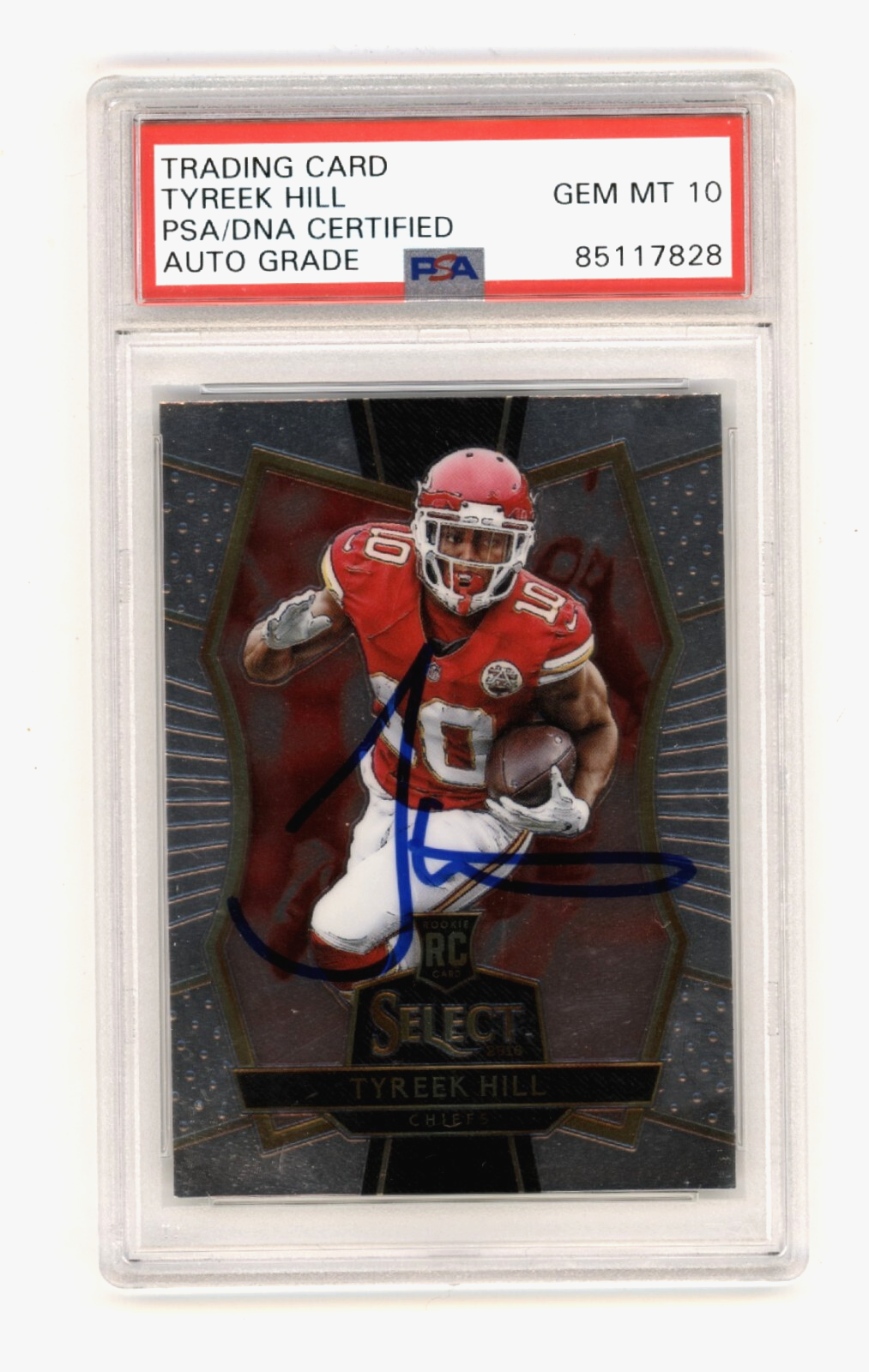 Tyreek Hill 2016 Panini Select #170 Premier Rookie RC Signed 10 Auto PSA DNA-Powers Sports Memorabilia
