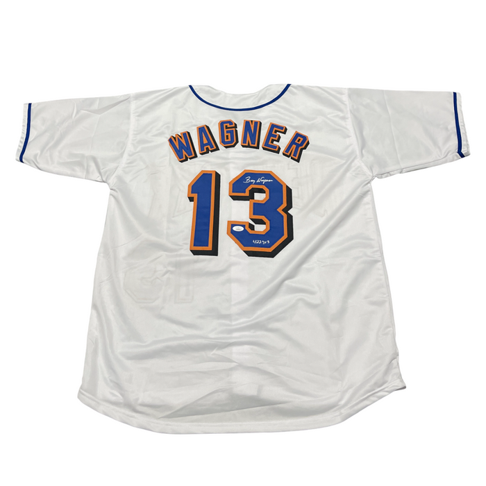 Billy Wagner Signed New York Mets Custom White Jersey w/ 422 SVS JSA COA-Powers Sports Memorabilia