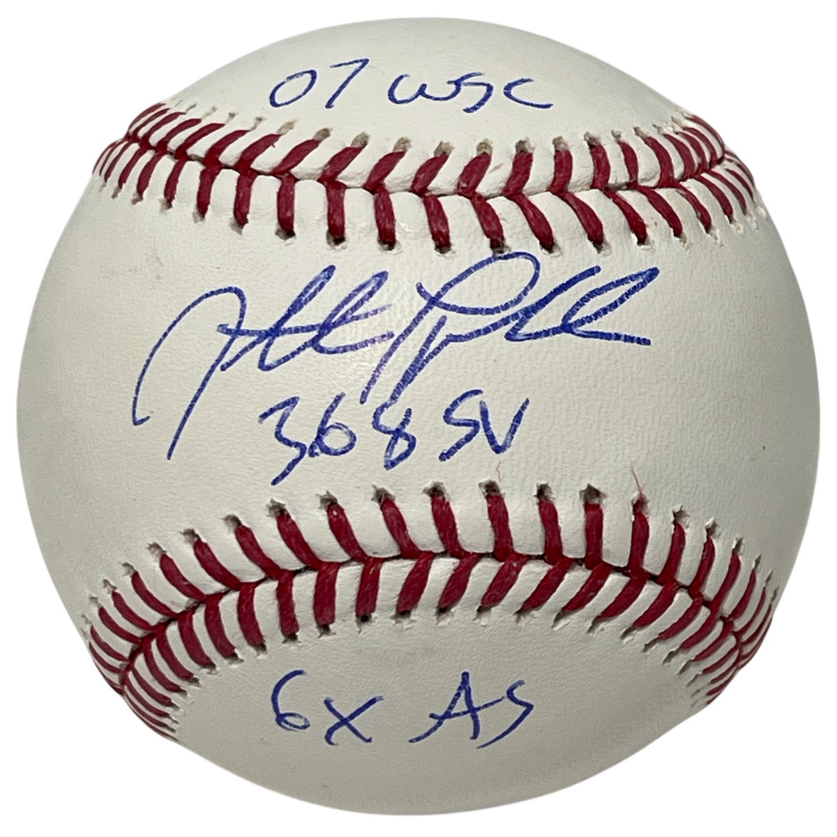 Jonathan Papelbon Signed ROMLB Baseball w/ 3x Insc Beckett Witness Authenticated-Powers Sports Memorabilia