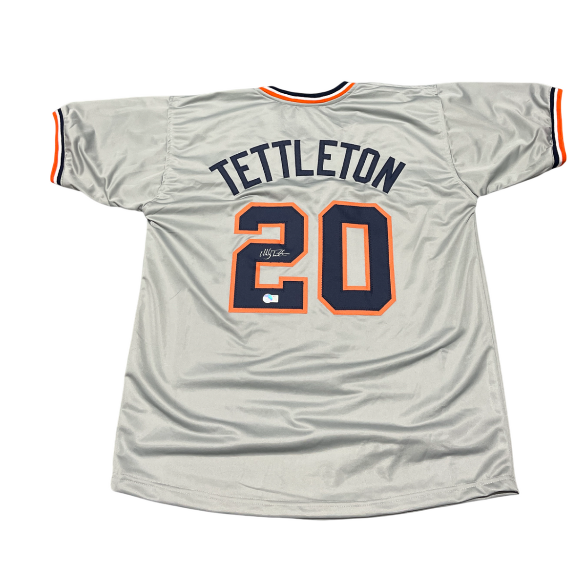 Mickey Tettleton Signed Detroit Tigers Custom Jersey Beckett Witness BAS COA-Powers Sports Memorabilia