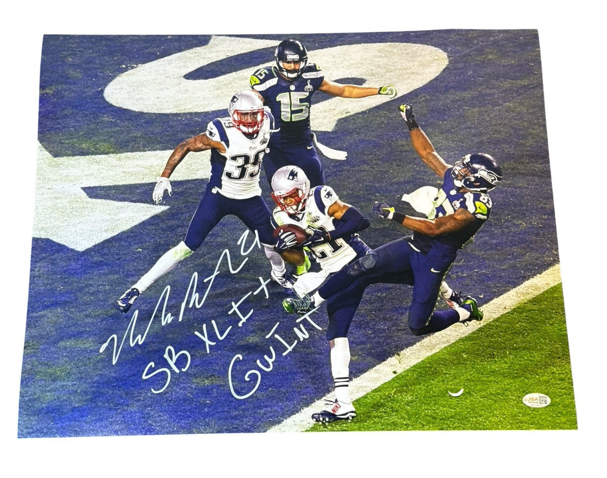 Malcom Butler Signed New England Patriots 16x20 Photo w/ GW INT JSA Witness Authenticated-Powers Sports Memorabilia