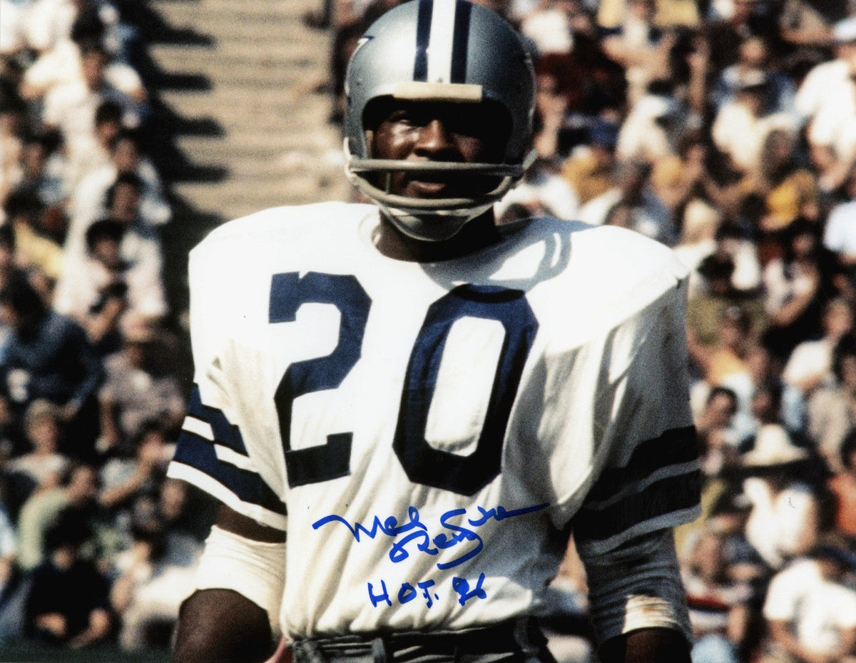 Mel Renfro Signed Autographed Dallas Cowboys 8x10 Photo w/ HOF 96 LSCM COA #4-Powers Sports Memorabilia
