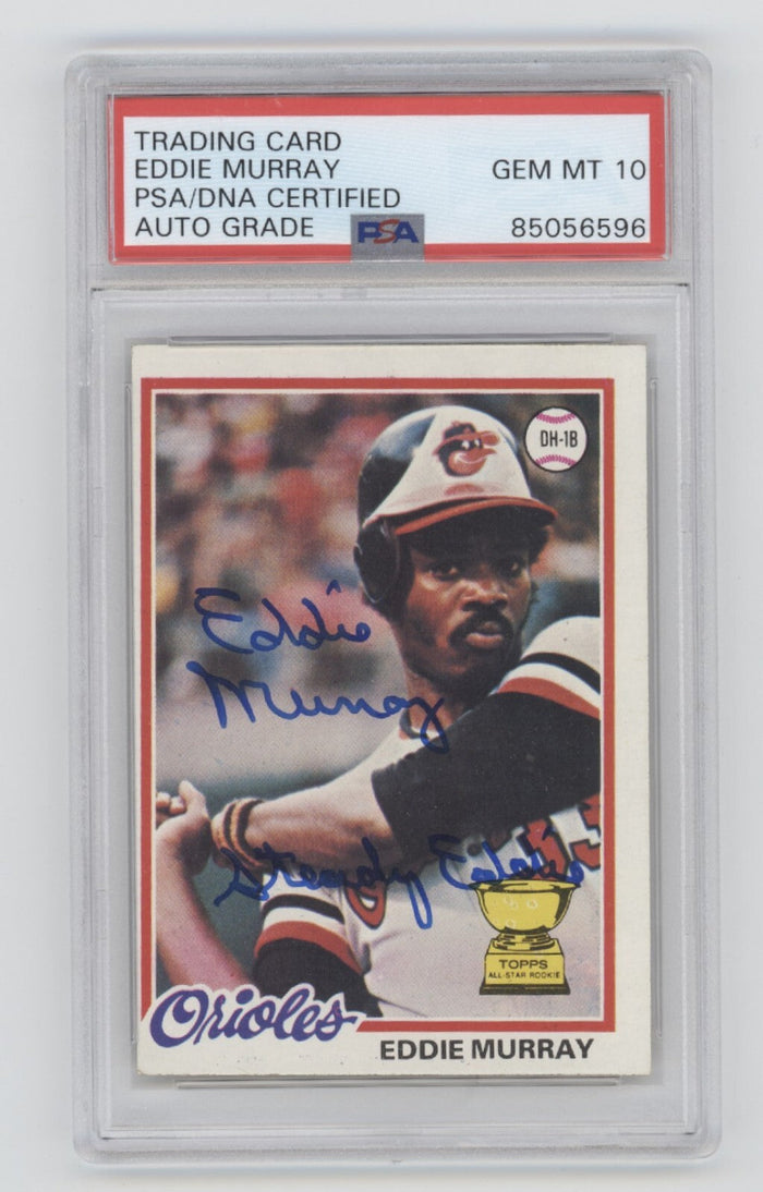 Eddie Murray 1978 Topps #36 Rookie RC Steady Eddie Insc Signed PSA 10 Auto HOF-Powers Sports Memorabilia