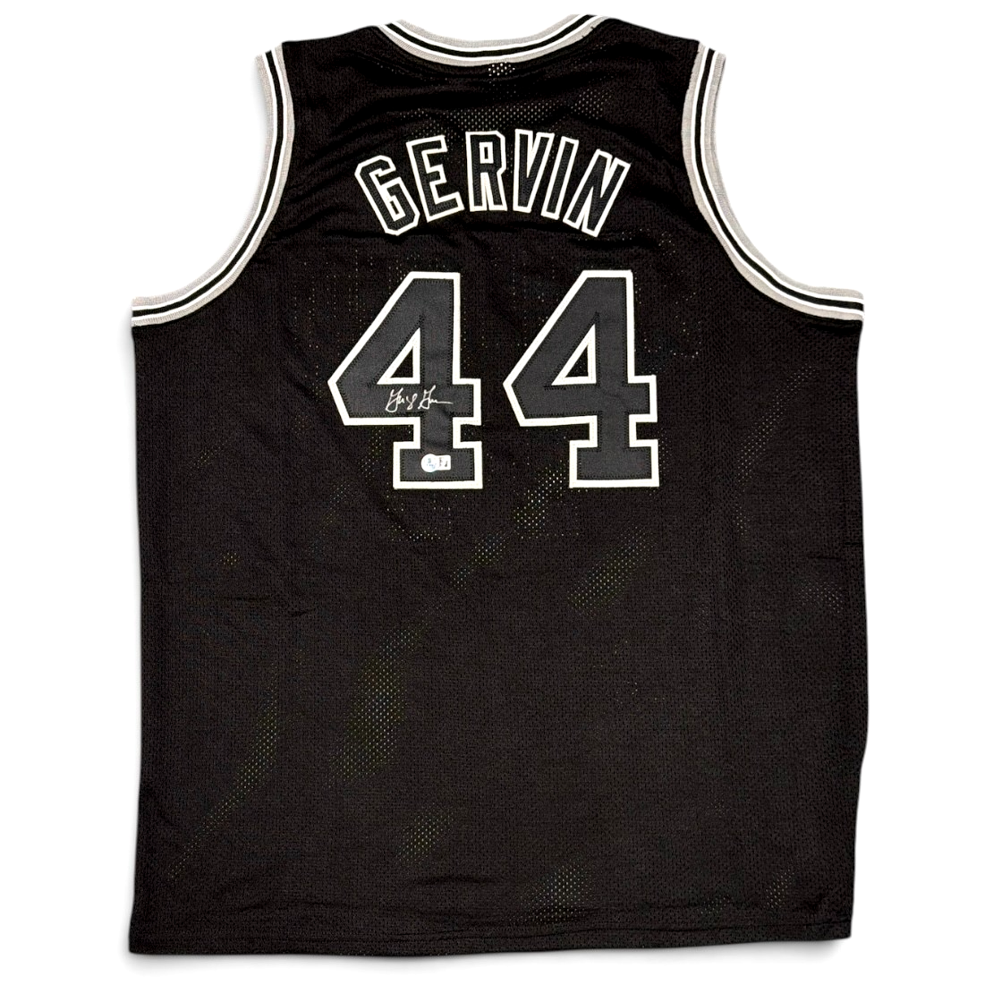 George Gervin Signed Custom Jersey Beckett Witness Authenticated-Powers Sports Memorabilia
