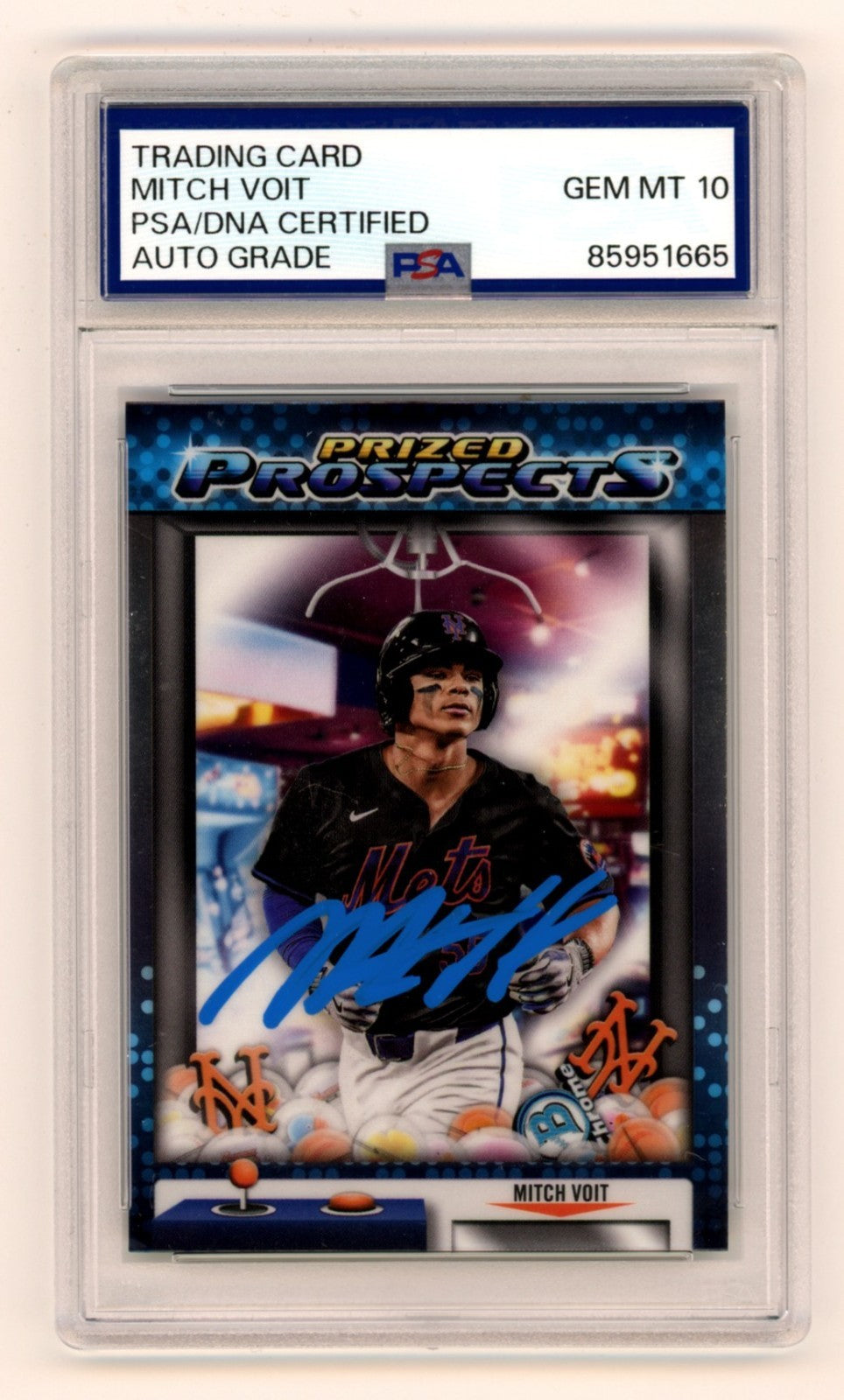 Mitch Voit Signed 2025 Bowman Chrome Prized Prospects Rookie RC PSA 10 Auto-Powers Sports Memorabilia