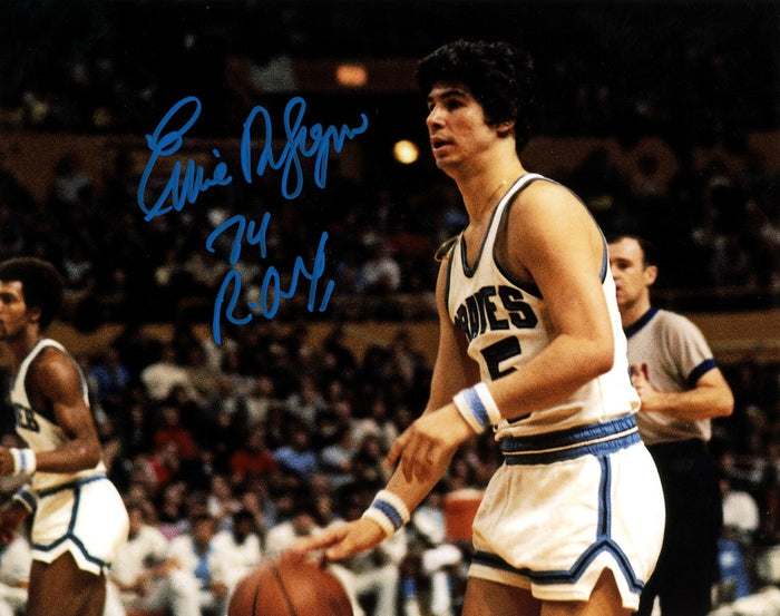 Ernie DiGregorio Signed Buffalo Braves 8x10 Photo w/ 74 ROY LSCM Authenticated #1-Powers Sports Memorabilia
