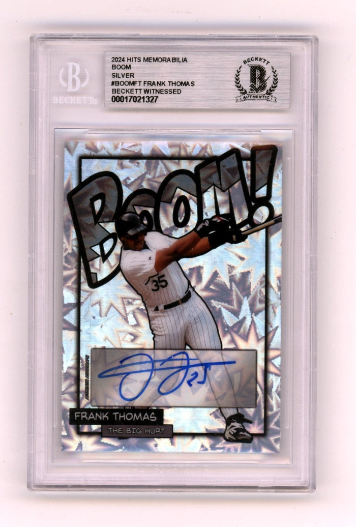 Frank Thomas 2024 Hits Memorabilia BOOM Silver /35 Signed BGS BAS Auto White Sox-Powers Sports Memorabilia