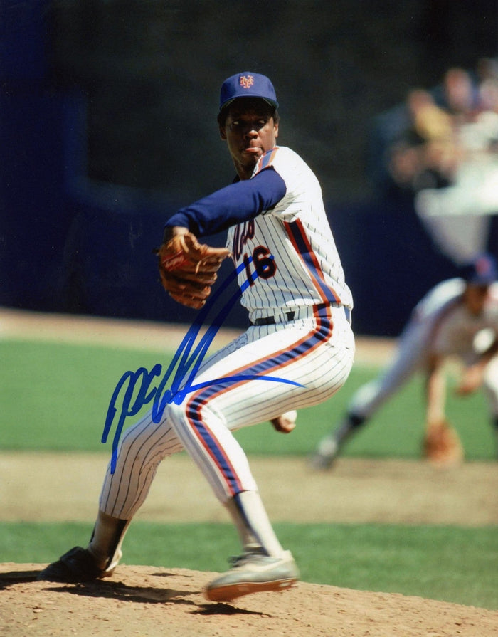 Dwight Doc Gooden Signed New York Mets 8x10 LSCM Authenticated #5-Powers Sports Memorabilia