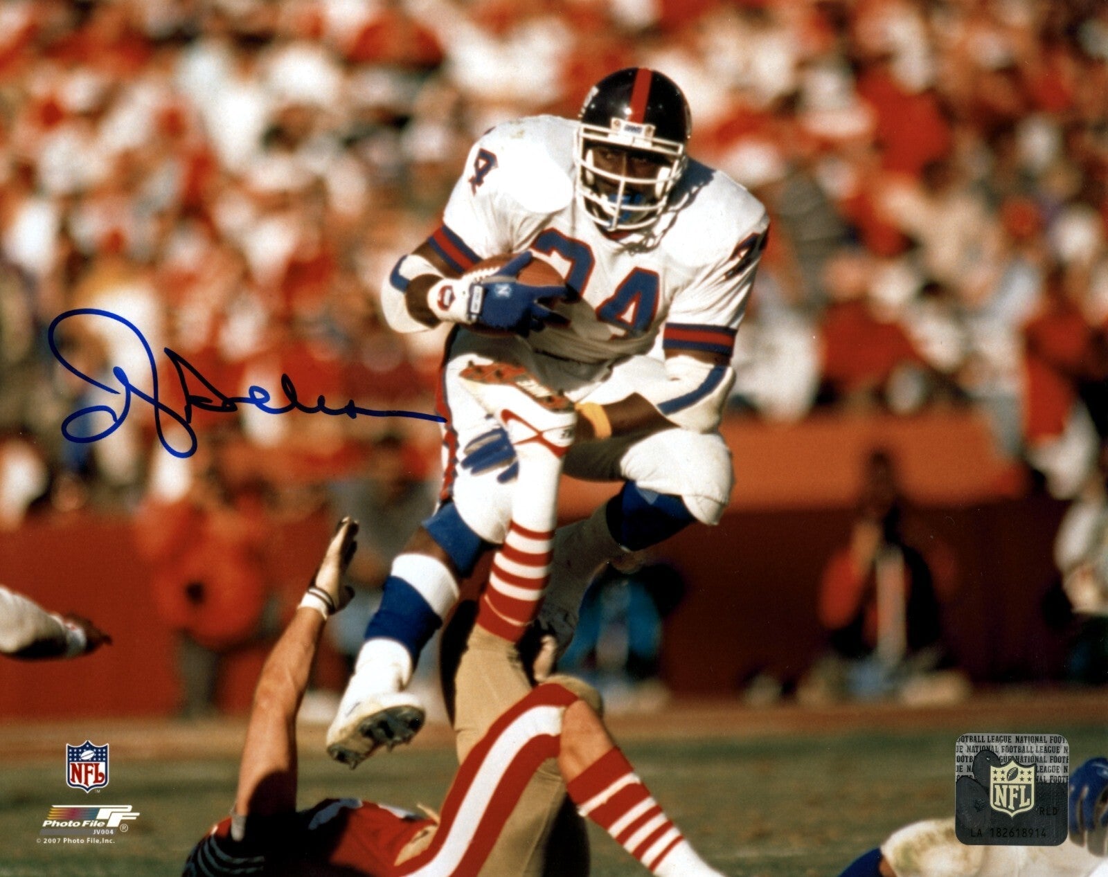 Ottis Anderson Signed Auto Autographed NY Giants 8x10 Photo File LSCM Authenticated #2-Powers Sports Memorabilia