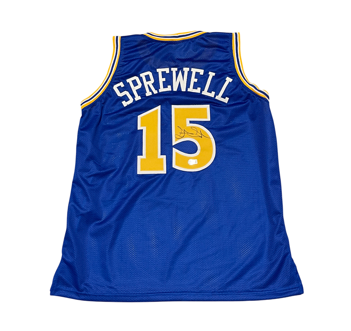 Latrell Sprewell Signed Custom Golden State Jersey Beckett Witness Authenticated-Powers Sports Memorabilia