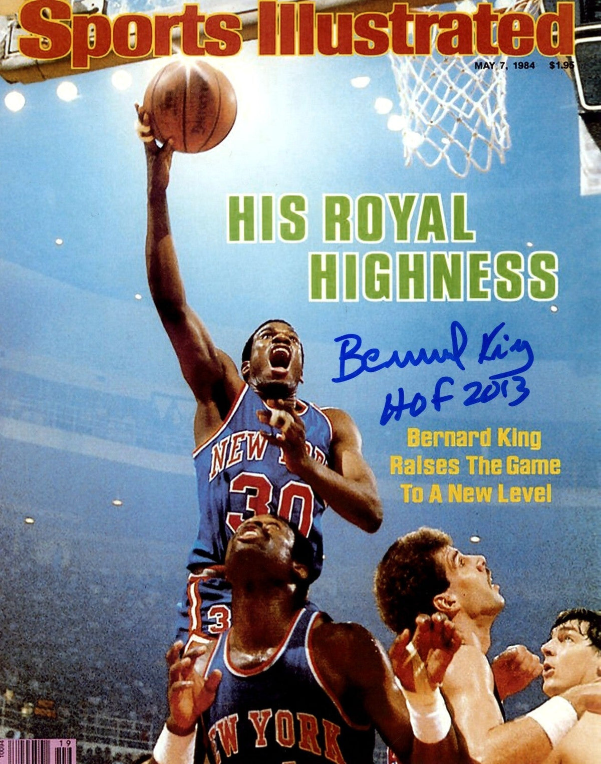 Bernard King Signed New York Knicks 8x10 SI Photo w/ HOF 2013 LSCM COA #11-Powers Sports Memorabilia