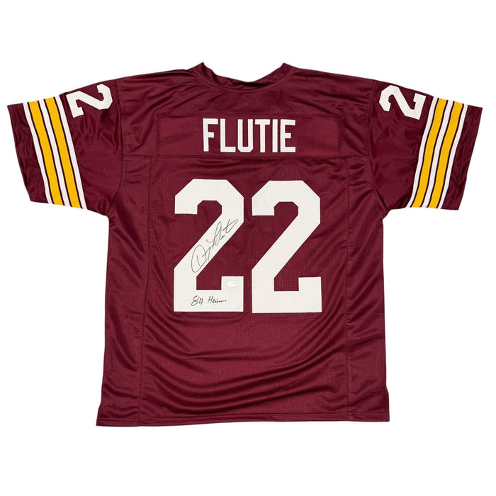 Doug Flutie Signed Custom Jersey w/ 84 Heisman JSA Witness Authenticated-Powers Sports Memorabilia