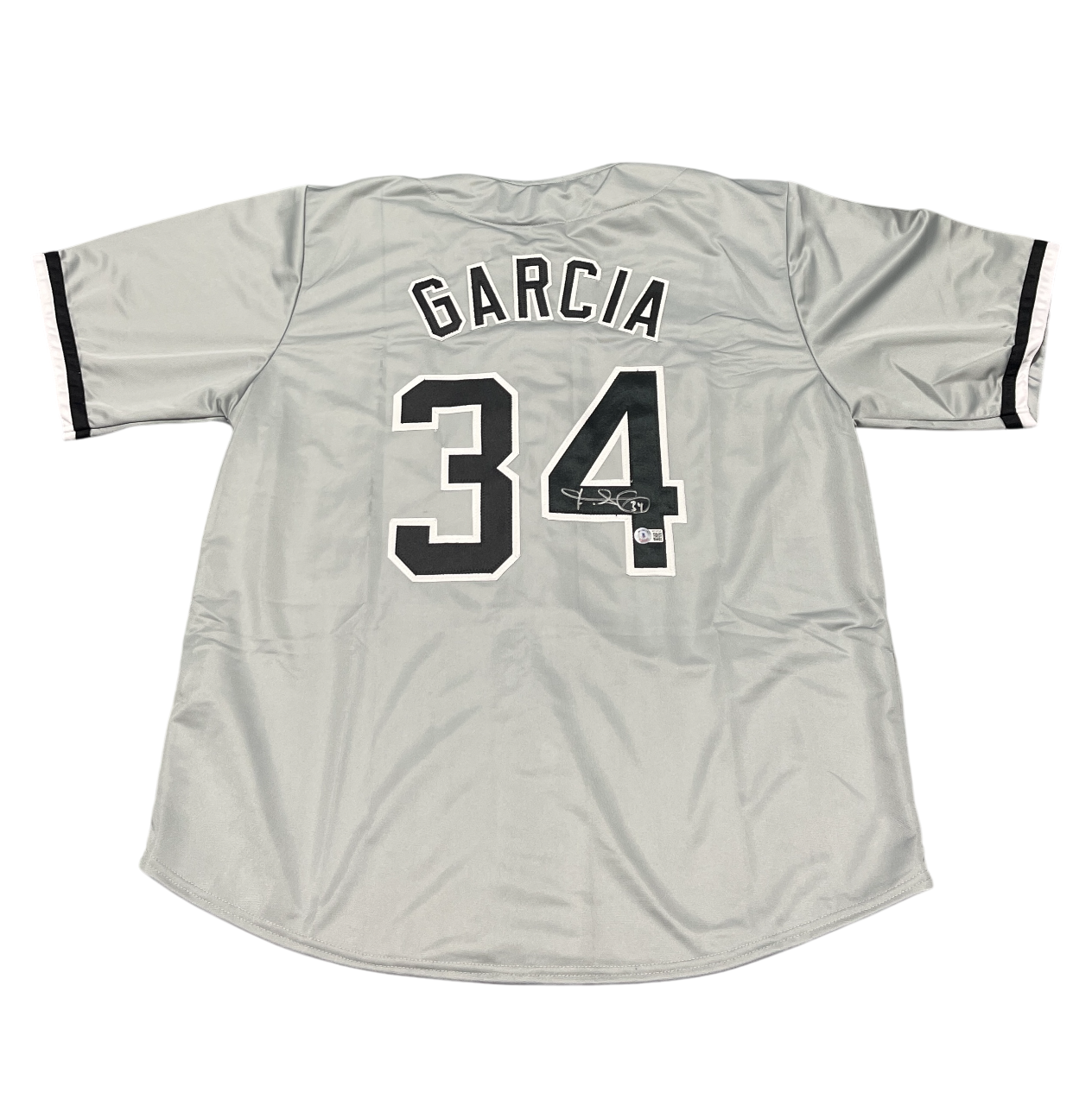 Freddy Garcia Signed Custom Grey Jersey Beckett Authenticated-Powers Sports Memorabilia