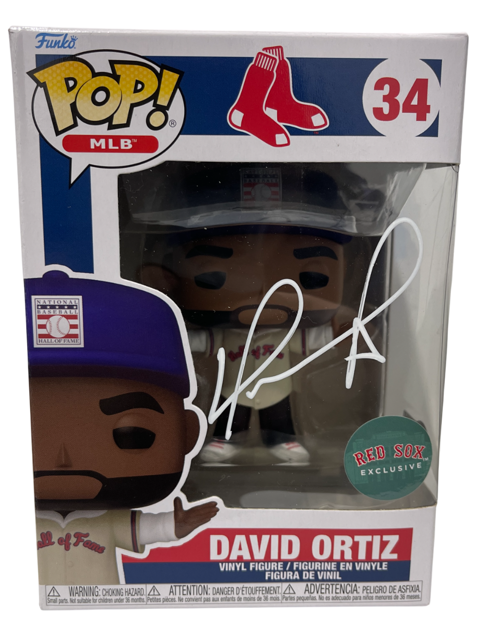 David Ortiz Signed Boston Red Sox Exclusive SGA Funko Pop 34 Beckett Witness Authenticated-Powers Sports Memorabilia