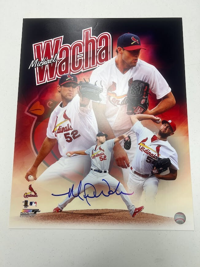 Michael Wacha Signed Auto Autographed 16x20 Photo LSCM Authenticated HOLO PF Cardinals-Powers Sports Memorabilia