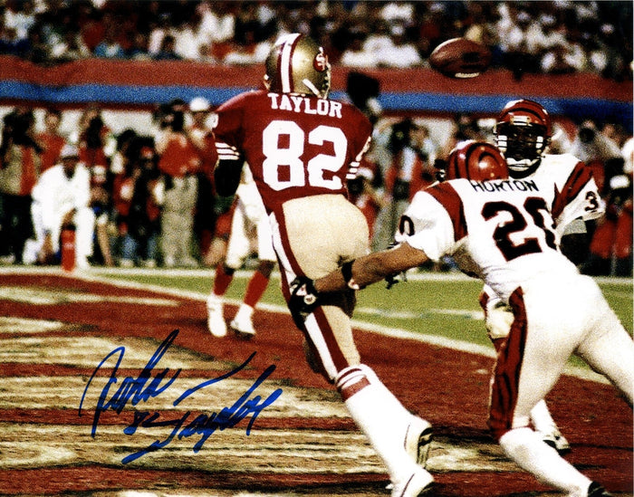John Taylor Signed Auto Autographed San Francisco 49ers 8x10 Photo LSCM Authenticated-Powers Sports Memorabilia