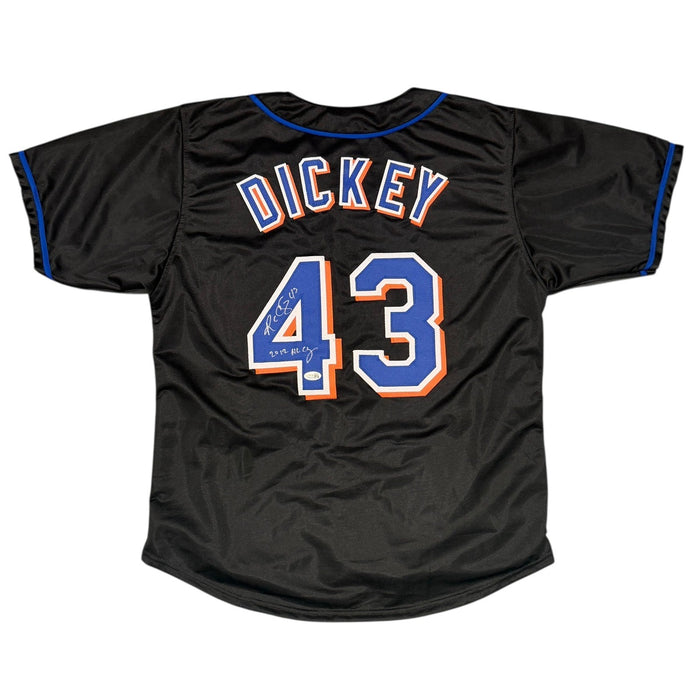 R.A. Dickey Signed Custom Jersey w/ 2012 NL CY JSA Witness Authenticated-Powers Sports Memorabilia