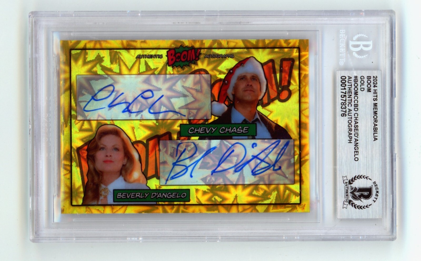 Chevy Chase Beverly D'Angelo 2024 Hits Mem BOOM Gold /10 Signed BGS BAS Auto-Powers Sports Memorabilia