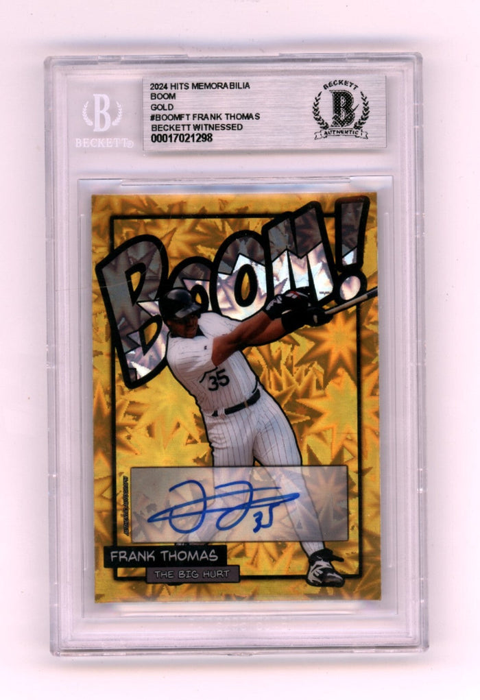 Frank Thomas 2024 Hits Memorabilia BOOM Gold #/10 Signed BGS BAS Auto White Sox-Powers Sports Memorabilia