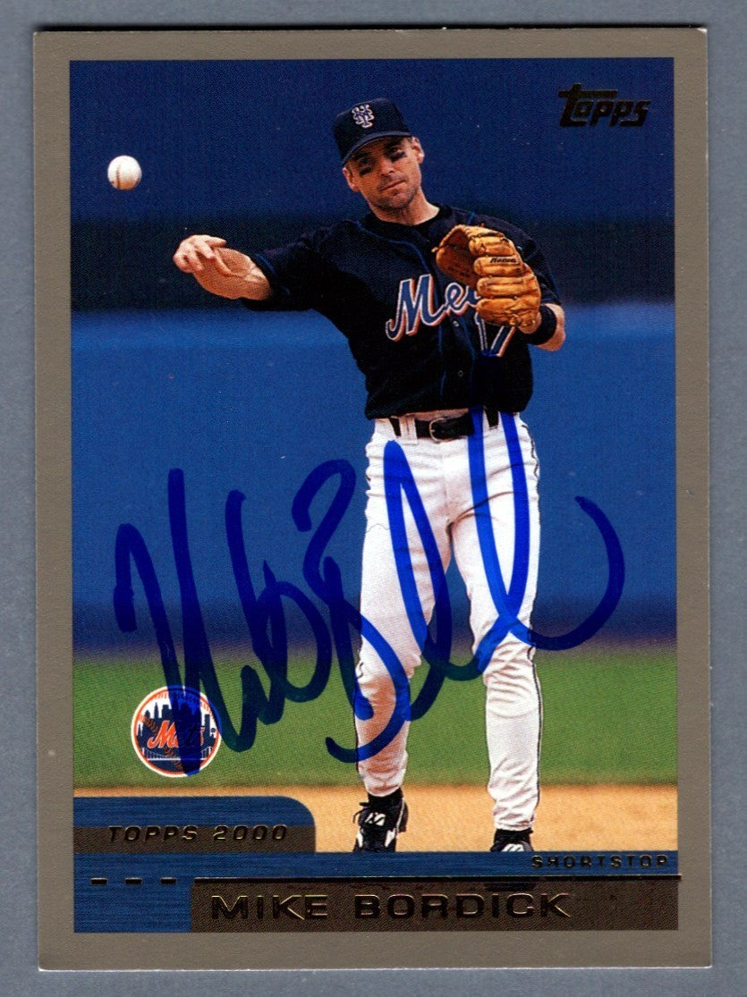 Mike Bordick Signed Autographed 2000 Topps Traded #T126 LSCM COA New York Mets-Powers Sports Memorabilia