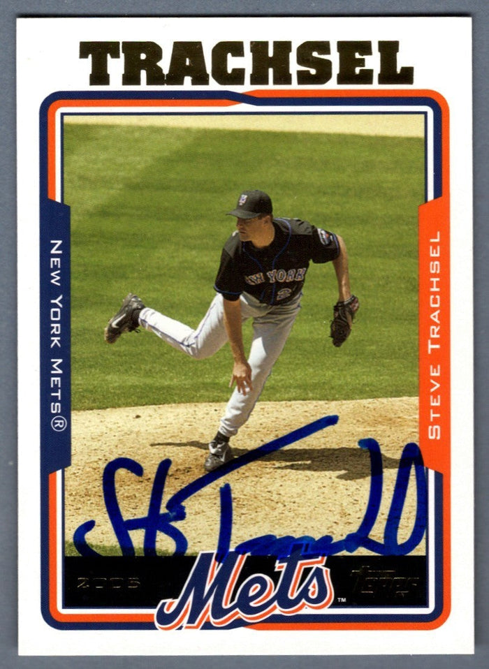 Steve Trachsel Signed 2004 Topps #119 LSCM Authenticated New York Mets-Powers Sports Memorabilia