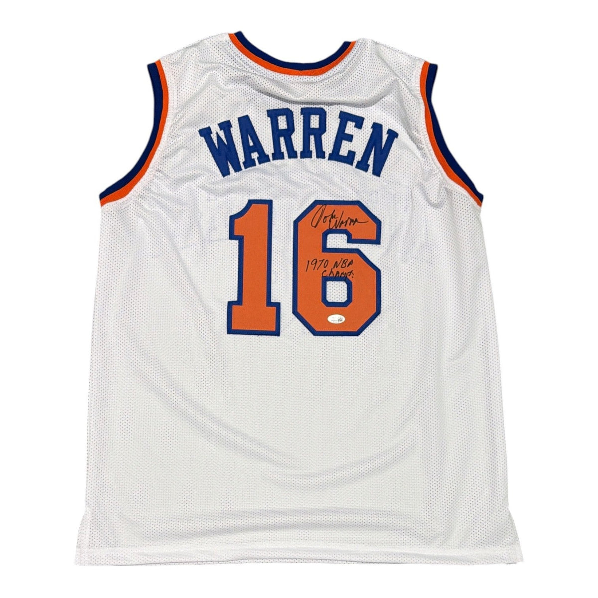 John Warren Signed Custom Jersey w/ 1970 NBA Champs JSA Witness Authenticated-Powers Sports Memorabilia