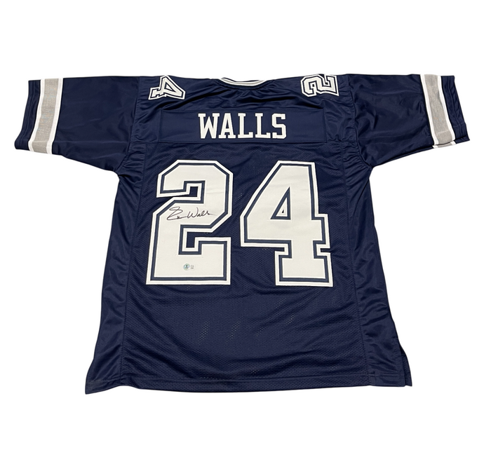 Everson Walls Signed Custom Jersey Beckett Witness Authenticated-Powers Sports Memorabilia