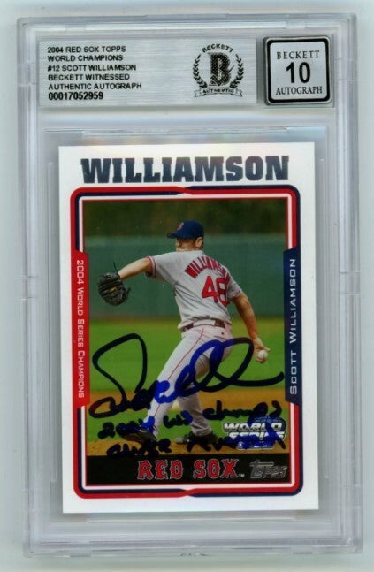 Scott Williamson 2004 Topps World Series w Curse Reversed Signed BAS BGS 10 Auto-Powers Sports Memorabilia