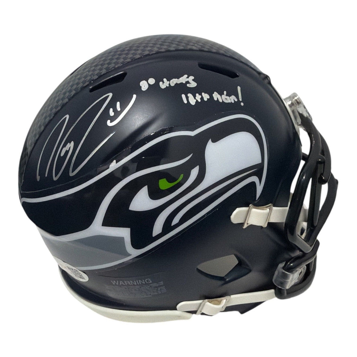 Nate Robinson Signed Seahawks Speed Mini Helmet w/ Go Hawks 12th Man JSA Wit COA-Powers Sports Memorabilia