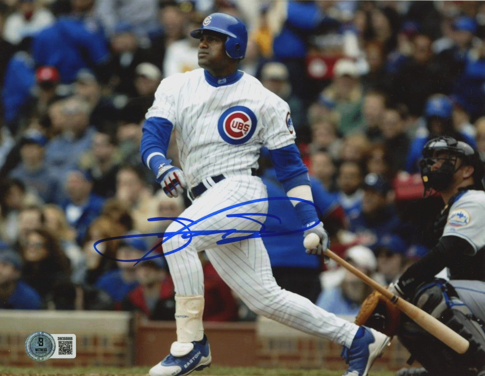 Sammy Sosa Signed Chicago Cubs 8x10 Photo Beckett Witness Authenticated-Powers Sports Memorabilia