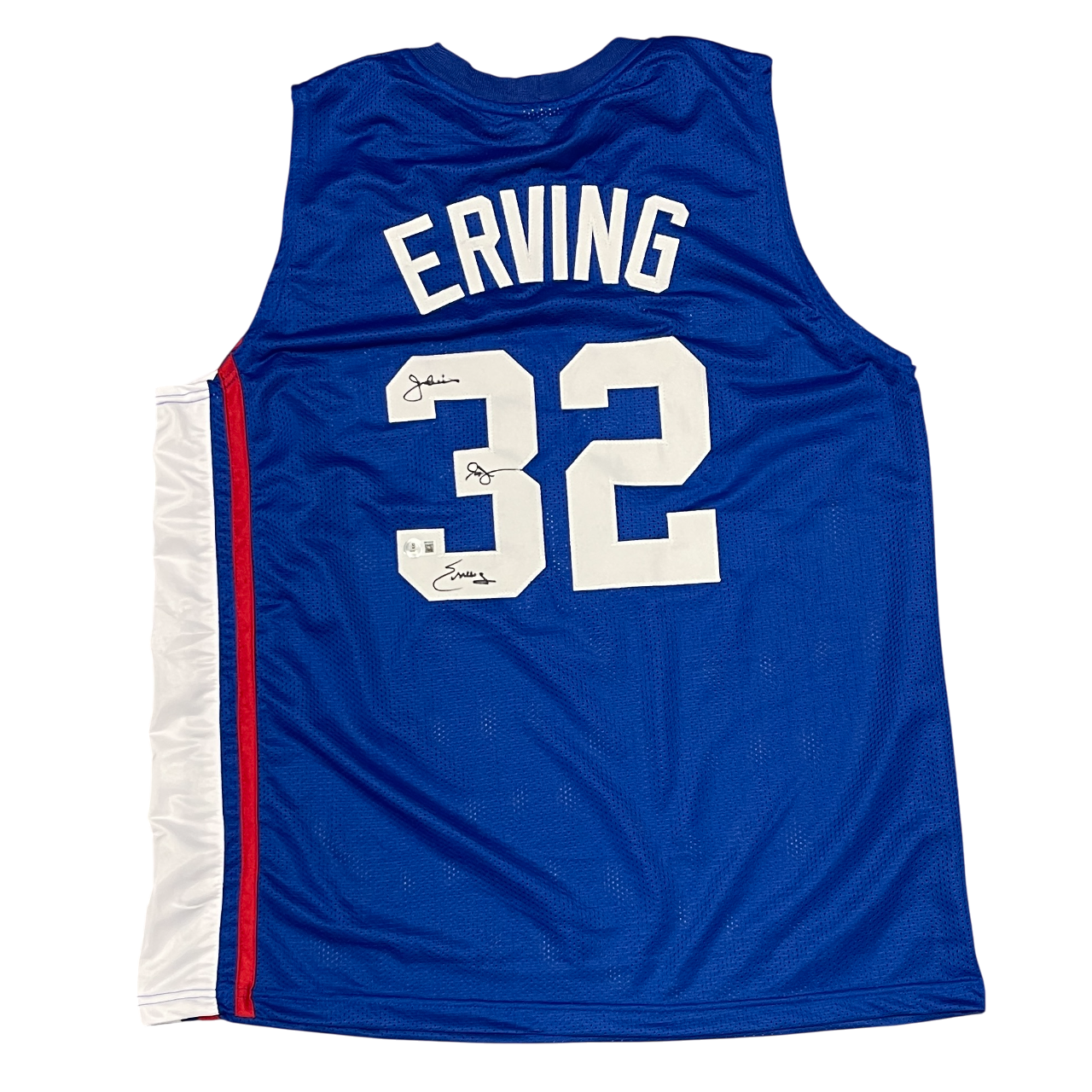 Julius Erving Signed Nets Custom Jersey w/ Dr. J Insc. Beckett Witness Authenticated-Powers Sports Memorabilia