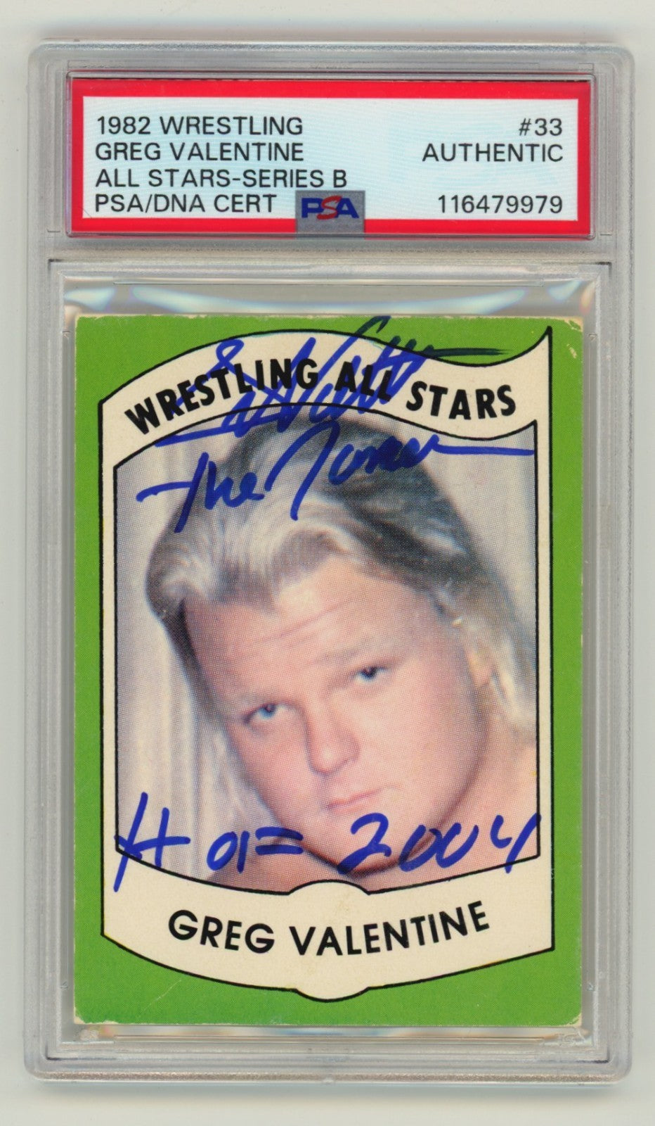 Greg Valentine 1982 Wrestling All Stars Series B Signed w/ Hammer + HOF PSA Auto-Powers Sports Memorabilia