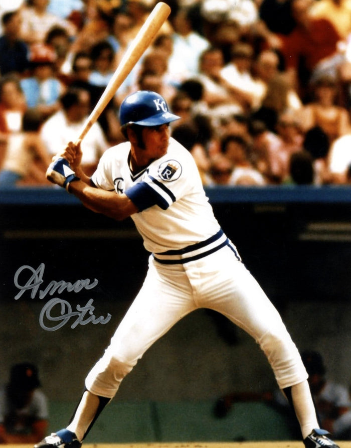 Amos Otis Signed Kansas City Royals 8x10 Photo LSCM Authenticated #2-Powers Sports Memorabilia