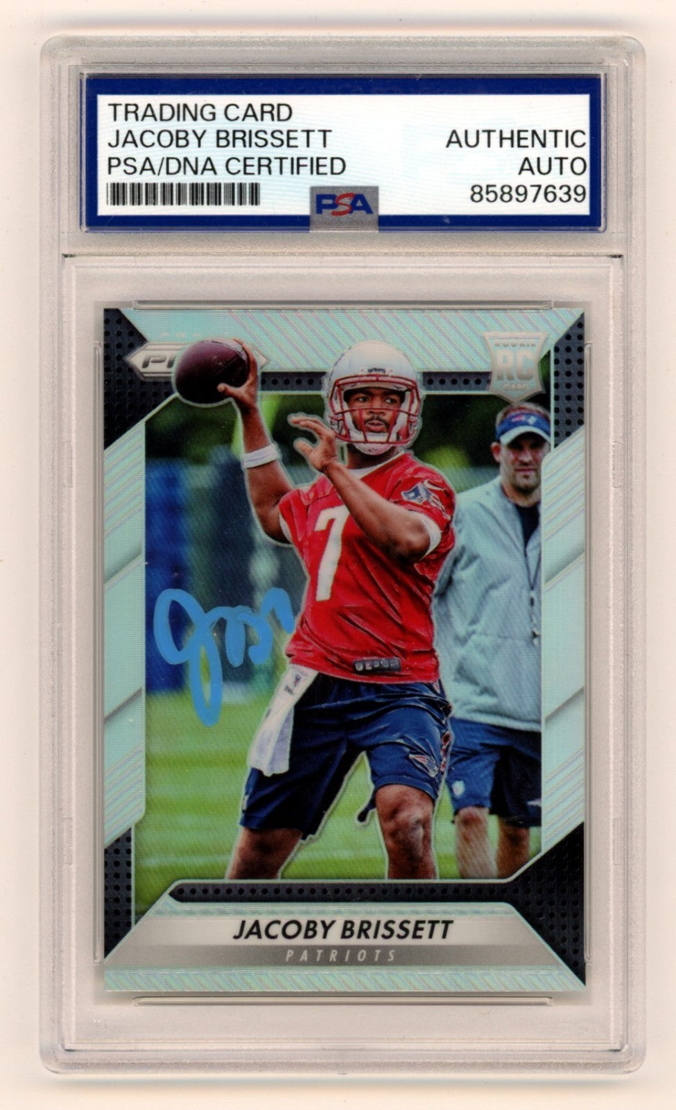 Jacoby Brissett 2016 Panini #292 Silver Prizm Signed Auto RC PSA Authentic Auto-Powers Sports Memorabilia