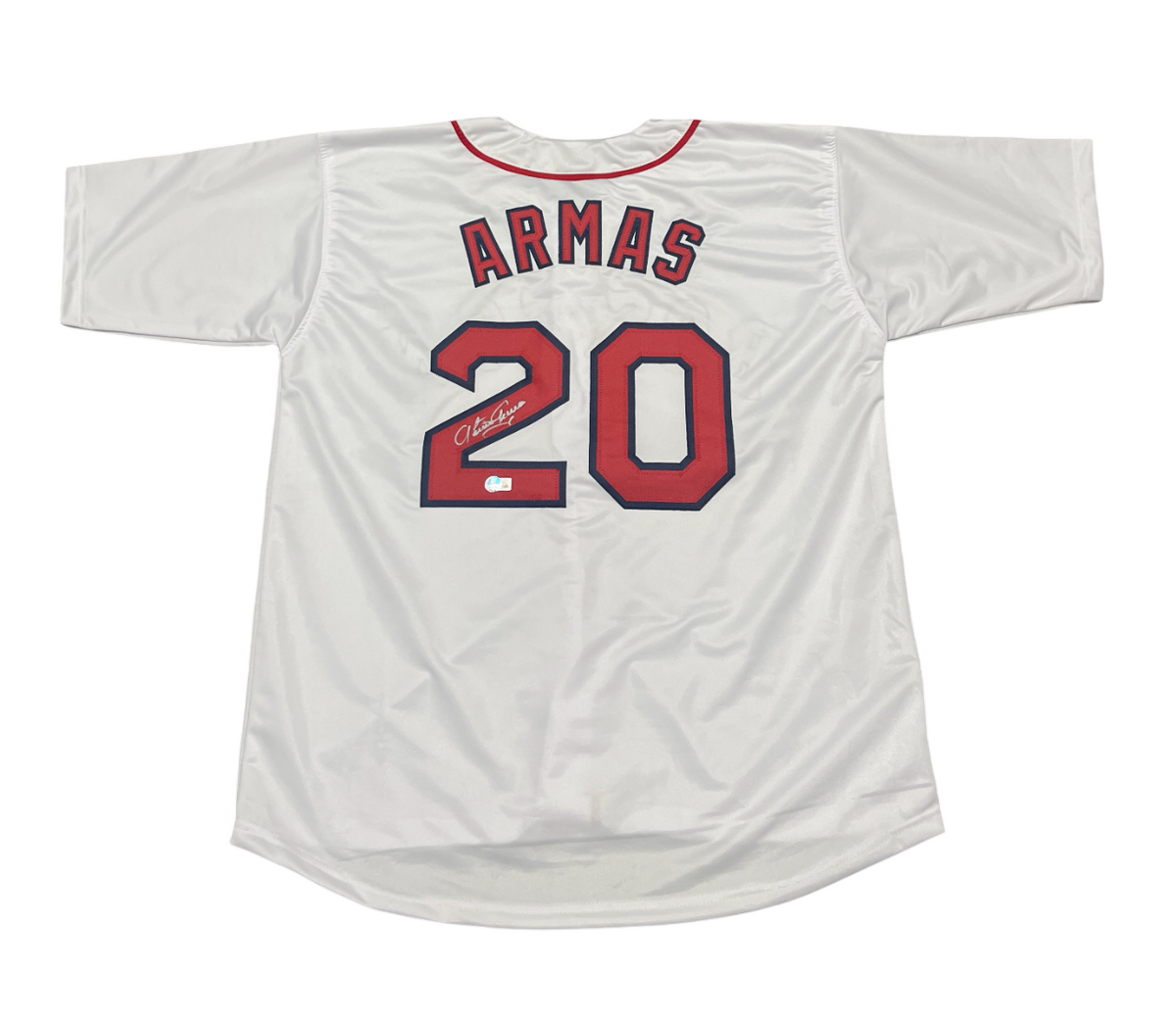 Tony Armas Signed Custom Jersey Beckett Authenticated - White Jersey-Powers Sports Memorabilia