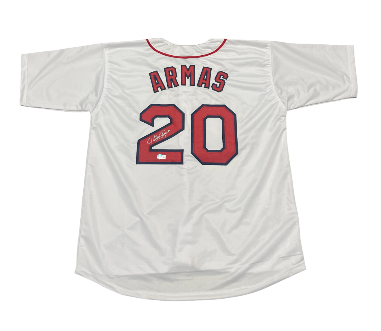Tony Armas Signed Custom Jersey Beckett Authenticated - White Jersey-Powers Sports Memorabilia