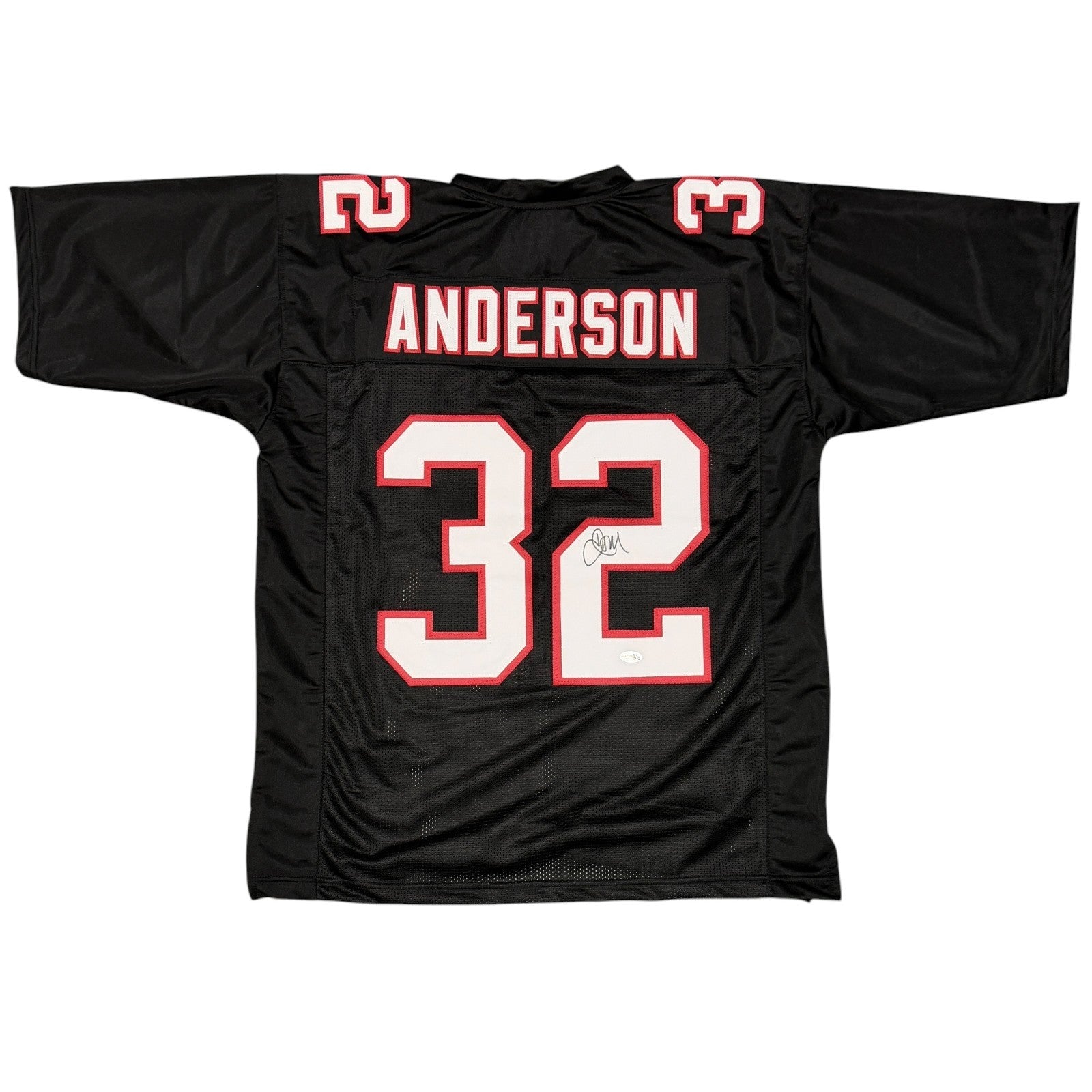 Jamal Anderson Signed Custom Jersey JSA Witness Authenticated-Powers Sports Memorabilia