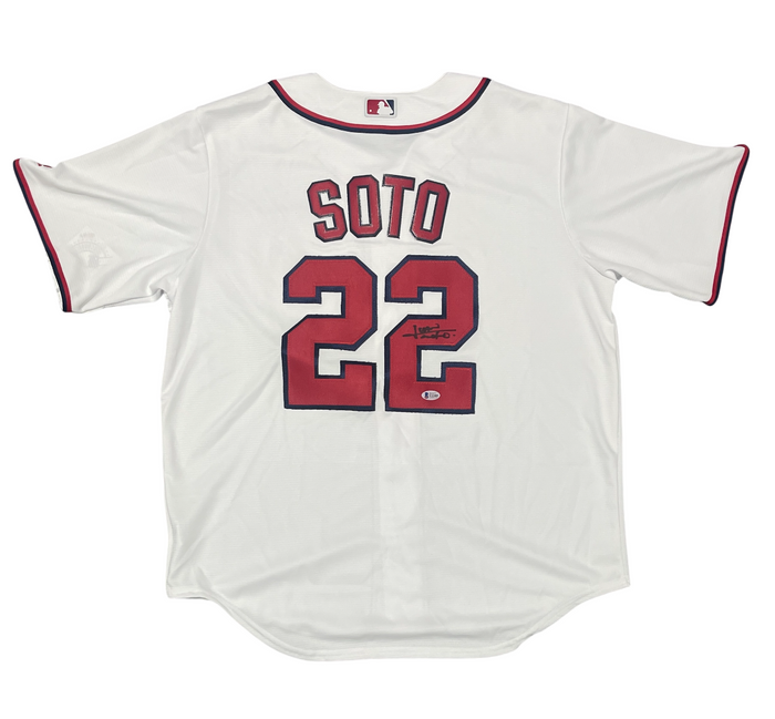 Juan Soto Signed Autographed Washington National Majestic Jersey Beckett BAS COA-Powers Sports Memorabilia