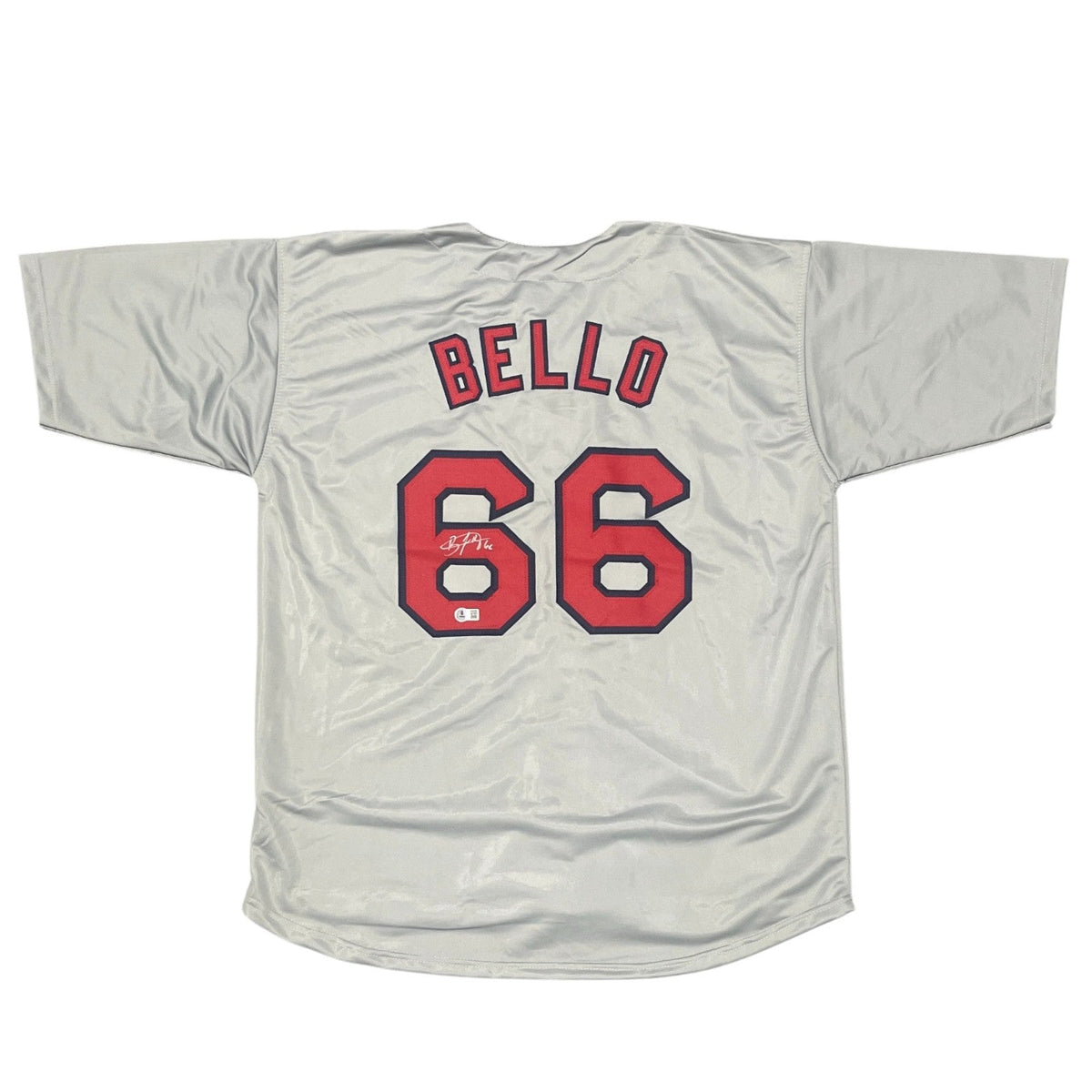 Brayan Bello Signed Boston Red Sox Custom Jersey w/ #66 Beckett Witness BAS COA-Powers Sports Memorabilia