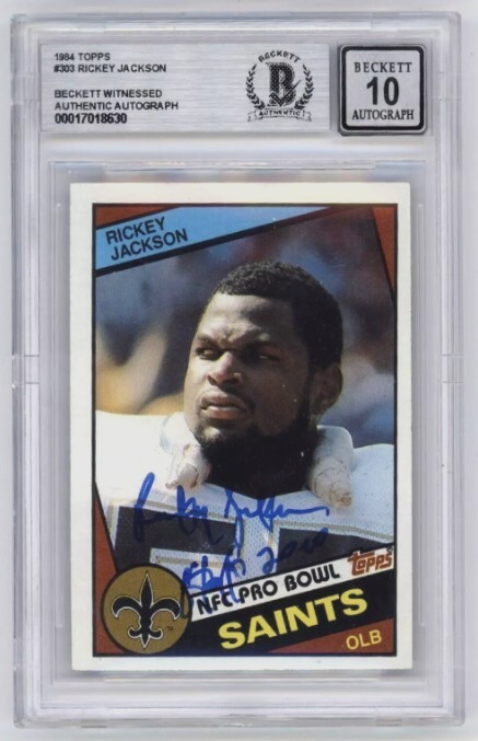 Rickey Jackson 1984 Topps #303 Rookie RC Signed Auto Beckett Wit BAS BGS 10 Auto-Powers Sports Memorabilia
