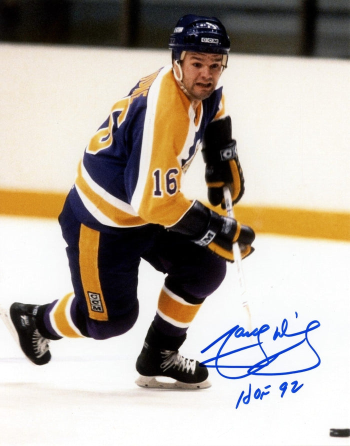 Marcel Dionne Signed Los Angeles Kings 8x10 Photo w/ HOF 92 LSCM Authenticated #1-Powers Sports Memorabilia