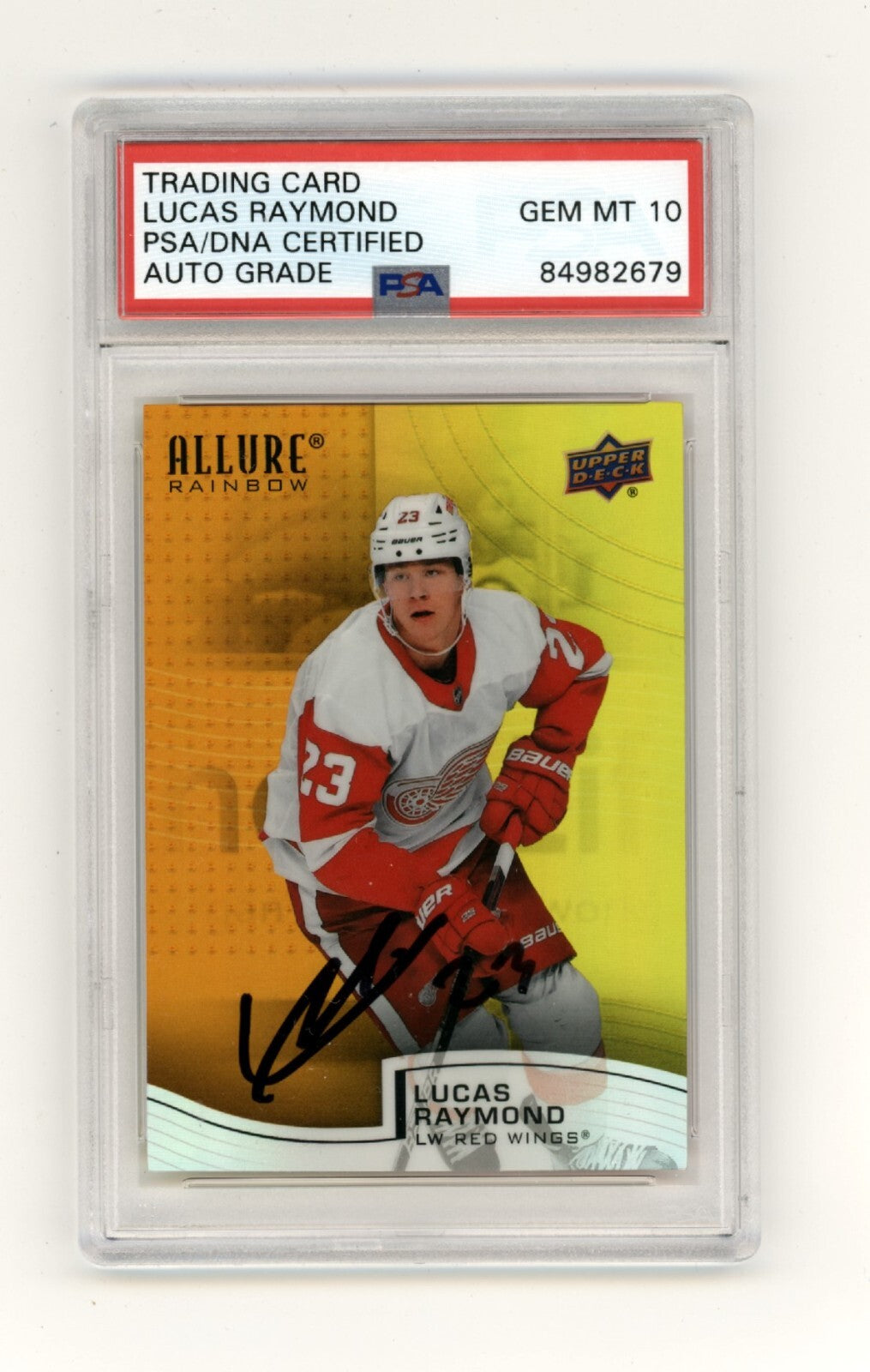 Lucas Raymond 2021-22 Upper Deck Allure Rainbow #R-6 Rookie RC PSA 10 Auto-Powers Sports Memorabilia