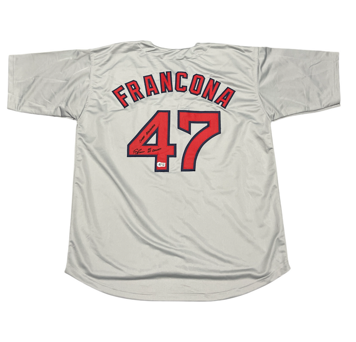 Terry Francona Signed Boston Red Sox Custom Jersey w/ WS + Curse Beckett BAS COA-Powers Sports Memorabilia