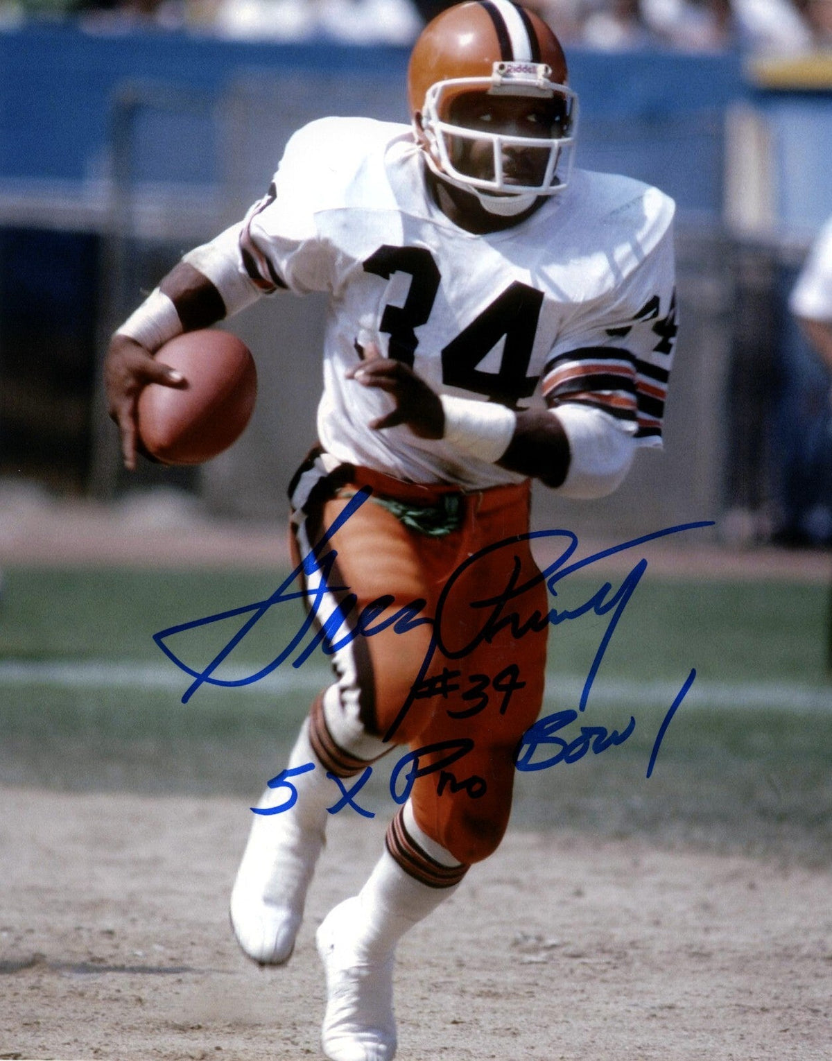 Greg Pruitt Signed Cleveland Browns 8x10 Photo w/ 5x Pro Bowl LSCM COA #2-Powers Sports Memorabilia
