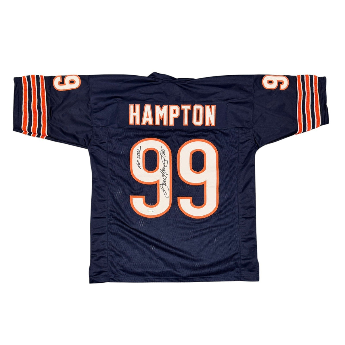 Dan Hampton Signed Custom Jersey w/ HOF 2002 JSA Witness Authenticated-Powers Sports Memorabilia