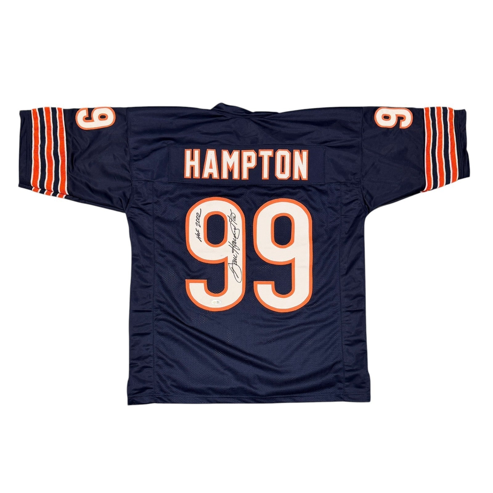 Dan Hampton Signed Custom Jersey w/ HOF 2002 JSA Witness Authenticated-Powers Sports Memorabilia